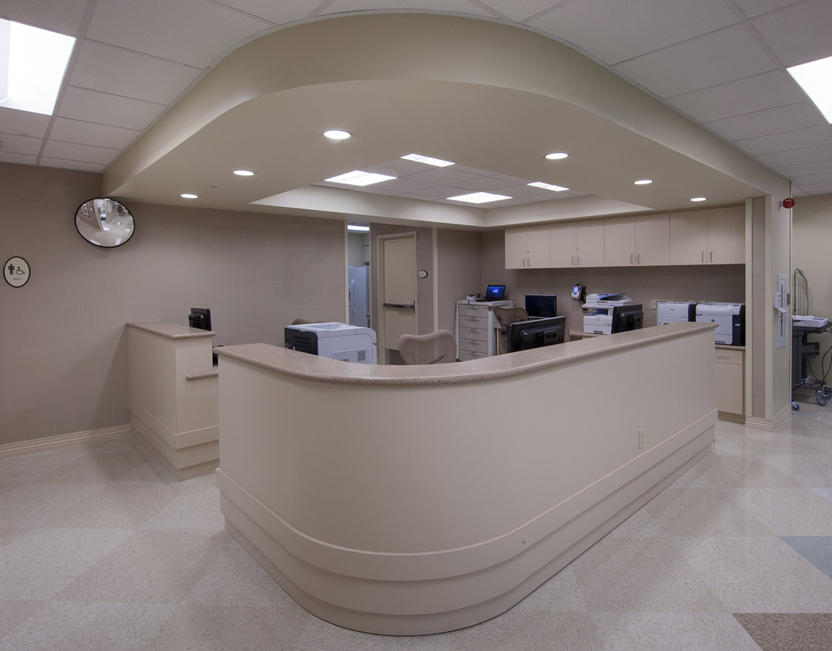 Interior design view at Baptist Urgent Care Brickell Miami.